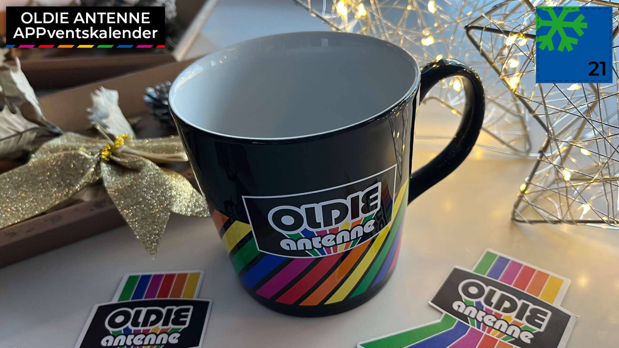 OLDIE ANTENNE APPventskalender Türchen 21 OLDIE ANTENNE Kaffeetasse