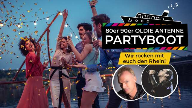 Das 80er 90er OLDIE ANTENNE Partyboot