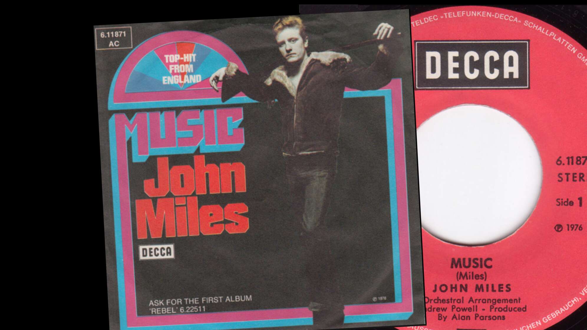 Cover und Single von Music von John Miles